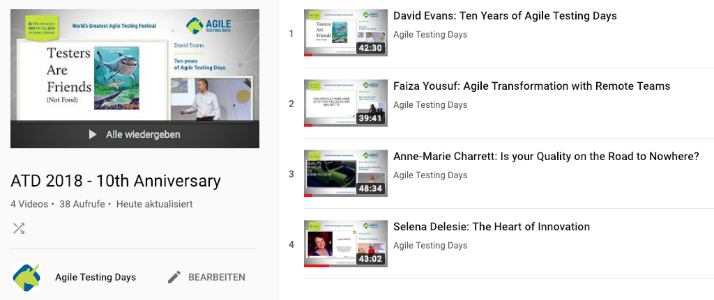 Watch the Session Videos from AgileTD 2018
