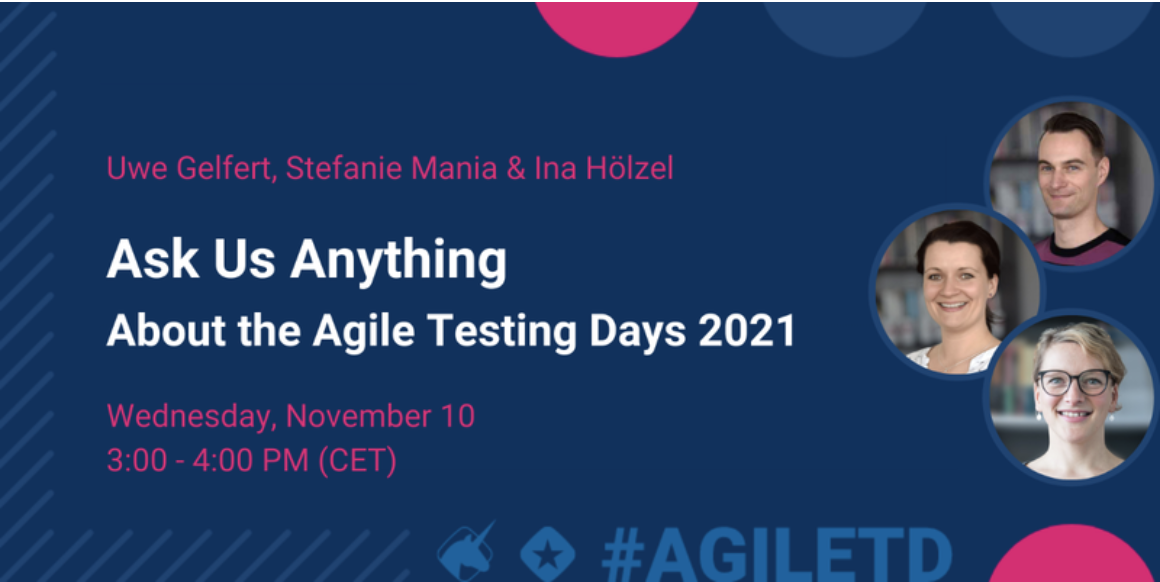 NOV. 10: AgileTD 2021 ASK US ANYTHING - onlin