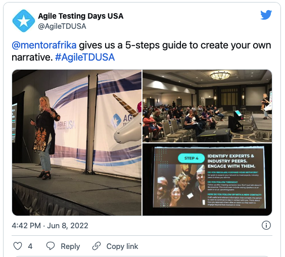 Speakers giving a talk at AgileTDUSA