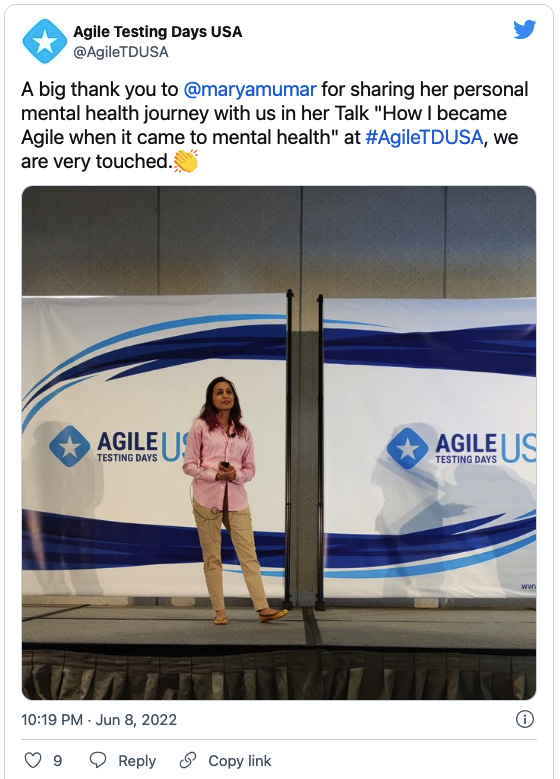 Speaker Maryamumar session at AgileTDUSA